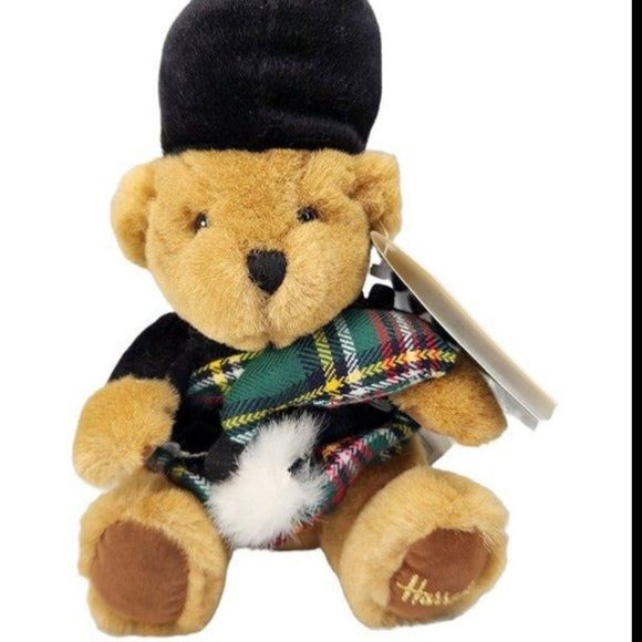 Toys Harrods Knightsbridge Teddy Bear Scottish Piper Bagpipes Tartan